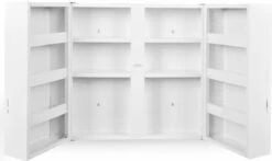 Jago - Afsluitbare XXL Medicijnkast Met 11 Vakken/Compartimenten - Staal - 2 Deuren - 53x53x20 Cm - Wit 28 Jago - Afsluitbare XXL Medicijnkast Met 11 Vakken/Compartimenten - Staal - 2 Deuren - 53x53x20 Cm - Wit -Badkamer Wijs 1200x712 8