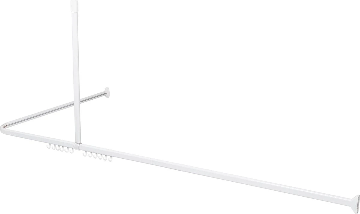 Sealskin - Easy Roll Douchegordijnstangset - 90x90x90 Cm - Wit 15 Sealskin - Easy Roll Douchegordijnstangset - 90x90x90 Cm - Wit - Afbeelding 13