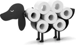 Sanics Reserverolhouder Vrijstaand - Hangend - Wandhouder - Hond - Zwart - Dier -Badkamer Wijs 1200x721 1