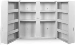 Jago - Afsluitbare XXL Medicijnkast Met 11 Vakken/Compartimenten - Staal - 2 Deuren - 53x53x20 Cm - Wit 35 Jago - Afsluitbare XXL Medicijnkast Met 11 Vakken/Compartimenten - Staal - 2 Deuren - 53x53x20 Cm - Wit -Badkamer Wijs 1200x721 2