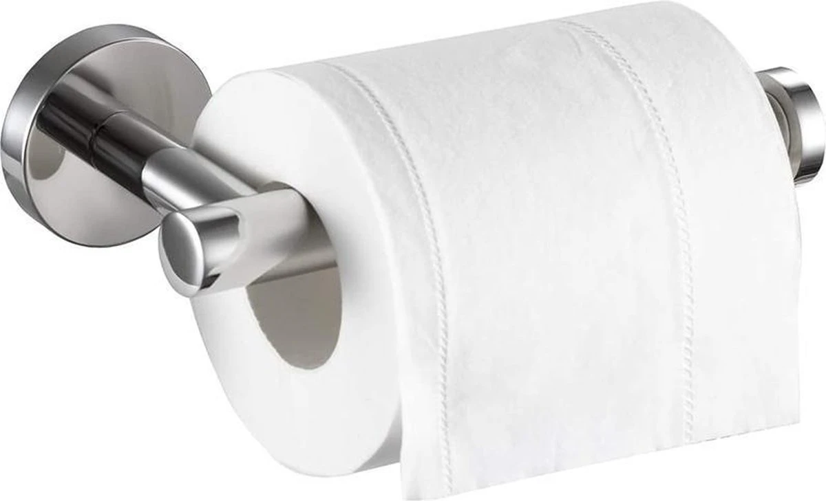 Wc Rol Houder Chroom - Toiletrolhouder - Hangende Wc Rolhouder - Toiletpapier Houder 5 Wc Rol Houder Chroom - Toiletrolhouder - Hangende Wc Rolhouder - Toiletpapier Houder - Afbeelding 3