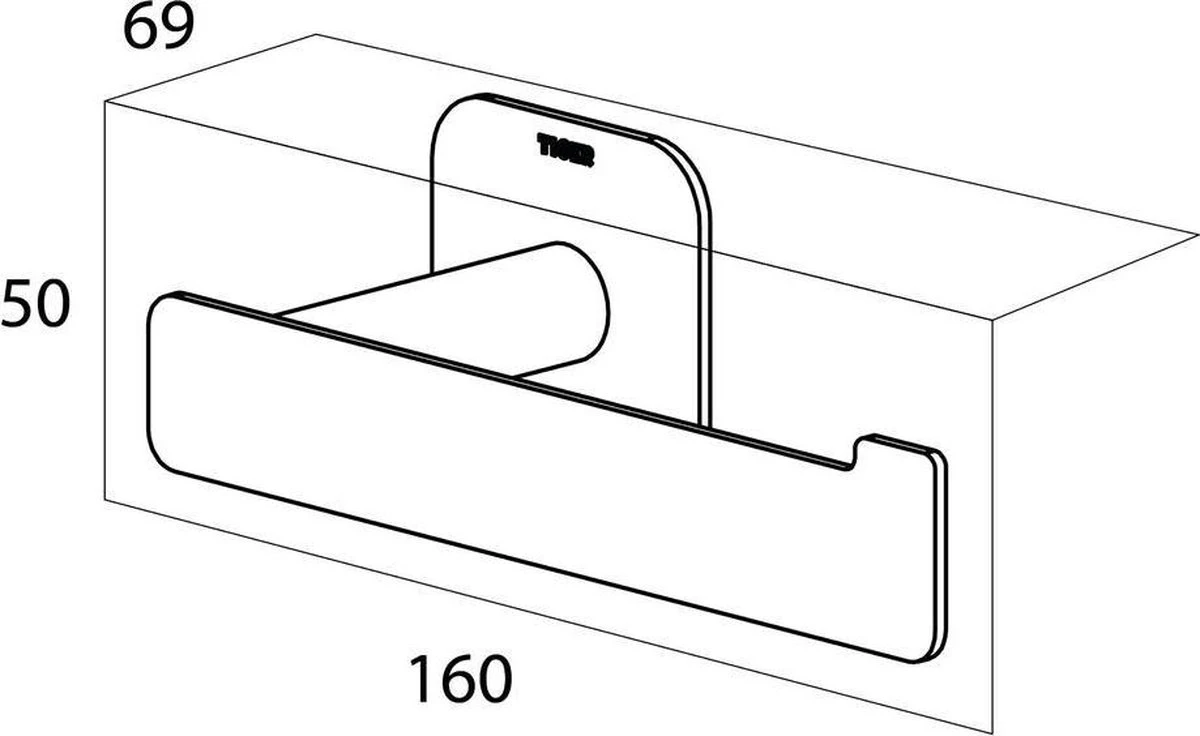 Tiger Colar - Toiletrolhouder Zonder Klep - Zwart 9 Tiger Colar - Toiletrolhouder Zonder Klep - Zwart - Afbeelding 7