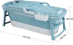 Foresta Ligbad Volwassenen - Inklapbaar Bad 143cm XL - Blauw -Badkamer Wijs 1200x741 2