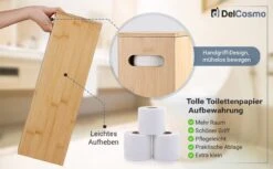 DelCosmo Staande Toiletpapier Houder Gemaakt Van Bamboe - Toiletrolhouder Voor 4 Toiletrollen - Toiletrollen Rolhouder - Toilet & Badkamer Accessoires 9 DelCosmo Staande Toiletpapier Houder Gemaakt Van Bamboe - Toiletrolhouder Voor 4 Toiletrollen - Toiletrollen Rolhouder - Toilet & Badkamer Accessoires -Badkamer Wijs 1200x742 1