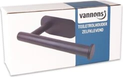 Vannons - Toiletrolhouder - WC Rolhouder Zwart Zonder Boren - Zelfklevend - WC Rol Houder RVS - Zwart -Badkamer Wijs 1200x746