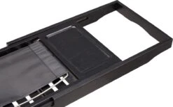 ACAZA Badrekje - Uitschuifbare Bamboe Bad Brug (Min 70 Cm - Max 105cm) - Verstelbare Plank Voor In Bad Met Tablet Houder - Zwart -Badkamer Wijs 1200x747