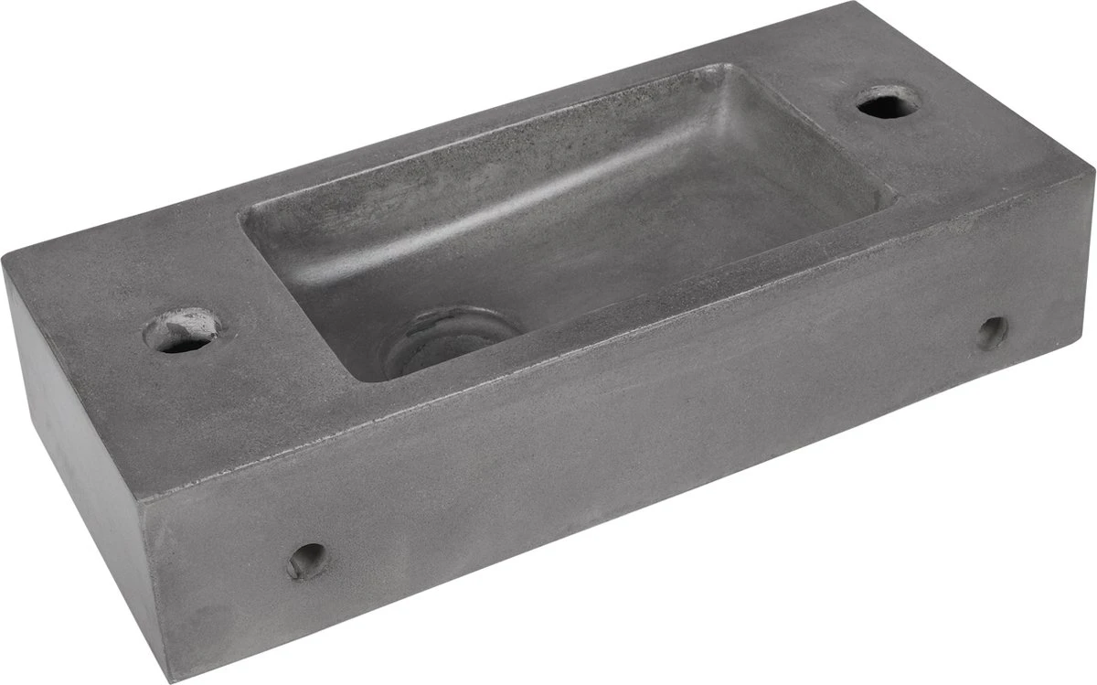 Differnz Jax Fonteinset - Wasbak Beton - Donkergrijs - Rechte Kraan - Mat Zwart - Standaard Greep - 42 X 18.5 X 9 Cm 15 Differnz Jax Fonteinset - Wasbak Beton - Donkergrijs - Rechte Kraan - Mat Zwart - Standaard Greep - 42 X 18.5 X 9 Cm - Afbeelding 13