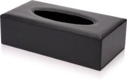 Merkloos Decopatent® Tissue Box Kunstleer - Tissues Tissuedoos - Luxe Doos Voor Servetten - Zakdoekjeshouder - Tissue Box Houder - Zwart -Badkamer Wijs 1200x754