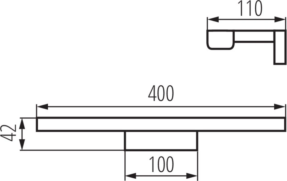 LED Spiegellamp Badkamer 40cm - 8W 4000K Helder Wit Licht - Chrome 5 LED Spiegellamp Badkamer 40cm - 8W 4000K Helder Wit Licht - Chrome - Afbeelding 3
