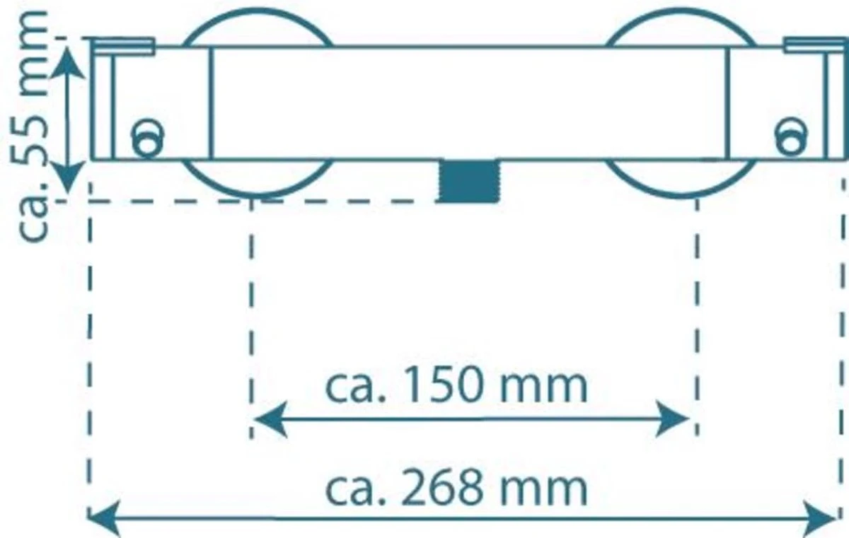 SCHÜTTE London Thermostatische Douchekraan - Hartafstand 150 Mm - Chroom 12 SCHÜTTE London Thermostatische Douchekraan - Hartafstand 150 Mm - Chroom - Afbeelding 10