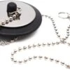 FSW-Products - 1 Stuk - RVS Afvoerstop - Afvoerplug Met Ketting - Zilver - Anti Haar Afvoer Stop - Afvoerstopper - Wastafel - Gootsteen - Spoelbak - Bad - Badkamer - Douchebak - Keuken - Badstop - Haarvanger - Anti Verstopping – Waterstopper