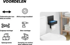 SHATY® WC Rolhouder - Toiletrolhouder - Opbergvak - Bakje - Plankje - Zonder Boren- WC Papier Houder - Toilet Papier Houder - Zwart - Badkameraccessoire - Toiletaccessoire - Inclusief Handoekhaak 14 SHATY® WC Rolhouder - Toiletrolhouder - Opbergvak - Bakje - Plankje - Zonder Boren- WC Papier Houder - Toilet Papier Houder - Zwart - Badkameraccessoire - Toiletaccessoire - Inclusief Handoekhaak -Badkamer Wijs 1200x769 1