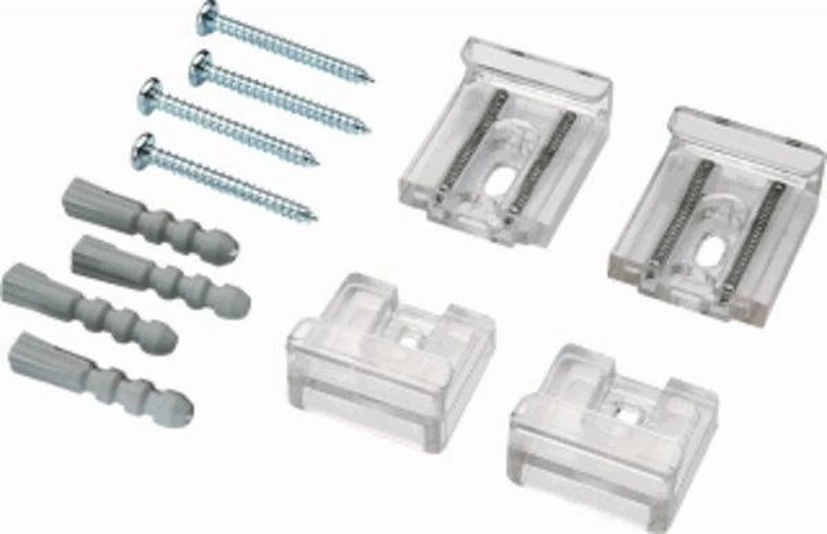 De Noord 8202 - Spiegelklem - Kunstof - 4x - Met Bevestigingsmateriaal 3 De Noord 8202 - Spiegelklem - Kunstof - 4x - Met Bevestigingsmateriaal