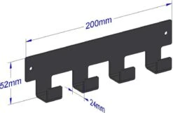 Marcellis - Industriële Handdoekhaak - Ophanghaak - 4 Haken - Mat Zwart - Staal - Metaal - Incl. Bevestigingsmateriaal 10 Marcellis - Industriële Handdoekhaak - Ophanghaak - 4 Haken - Mat Zwart - Staal - Metaal - Incl. Bevestigingsmateriaal -Badkamer Wijs 1200x782