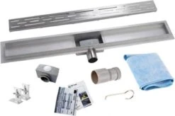 Douchegoot RVS FLENS - 80 CM - Met Uitneembaar Sifon & Uitneembaar Haarfilter -Badkamer Wijs 1200x795 2