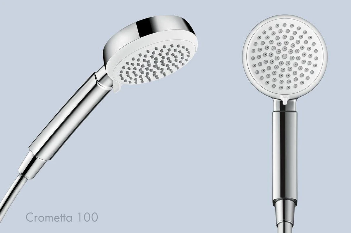 Hansgrohe Crometta 100 Vario Handdouche - Wit / Chroom 14 Hansgrohe Crometta 100 Vario Handdouche - Wit / Chroom - Afbeelding 12