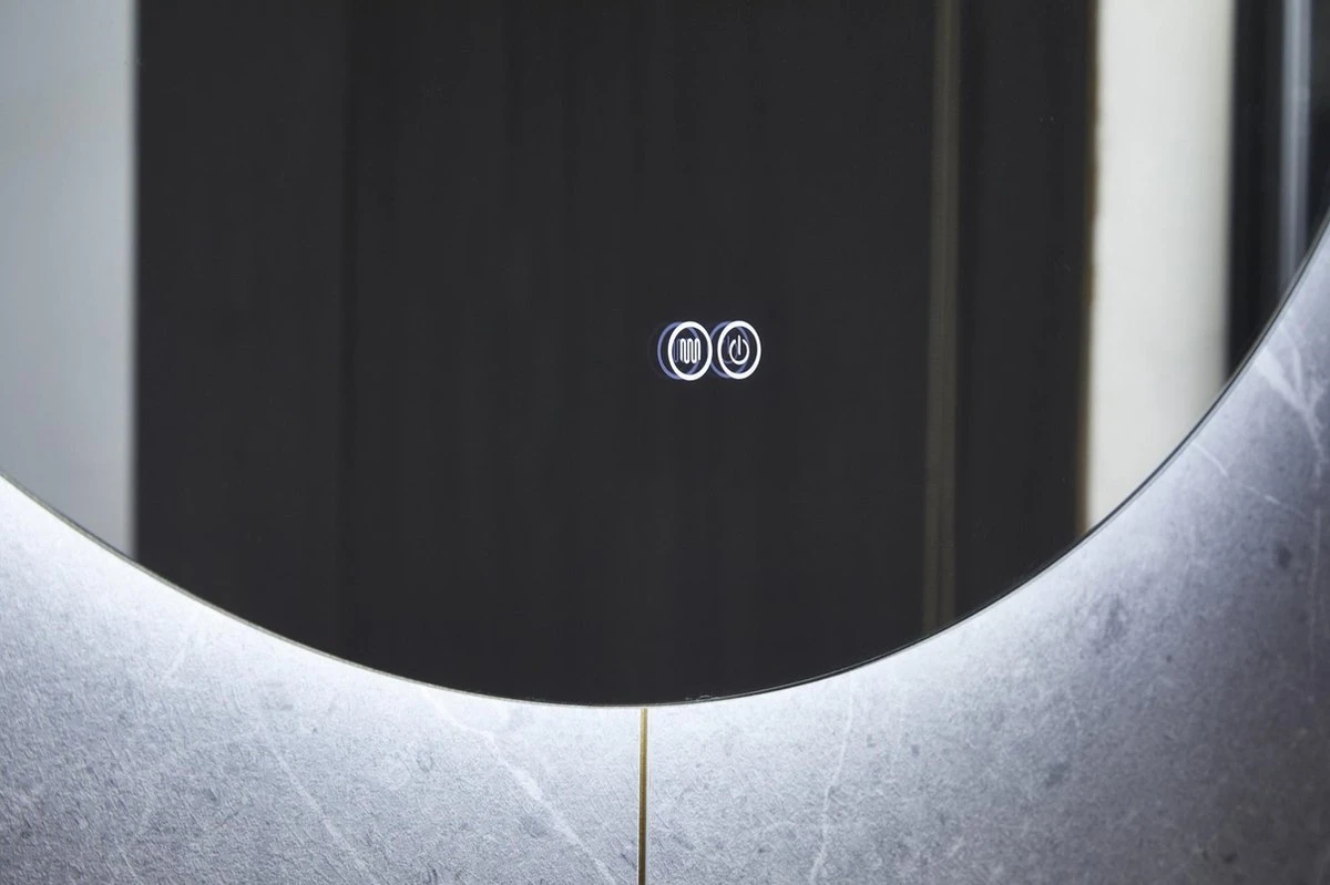 Badkamerspiegel Rond - 60 Cm Frameloos - Rondom Led Verlichting Kleur Instelbaar - Dimbaar - Anti Condens - Bella Mirror 6 Badkamerspiegel Rond - 60 Cm Frameloos - Rondom Led Verlichting Kleur Instelbaar - Dimbaar - Anti Condens - Bella Mirror - Afbeelding 4