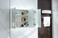 Merkloos Spiegelkast Badkamer - Spiegelkast - Badkamermeubel - Spiegelkast Met Verlichting - 100 X 70 Cm -Badkamer Wijs 1200x799 27