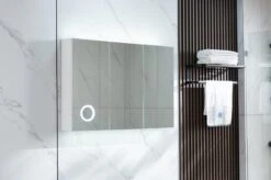 Merkloos Spiegelkast Badkamer - Spiegelkast - Badkamermeubel - Spiegelkast Met Verlichting - 100 X 70 Cm -Badkamer Wijs 1200x799 28