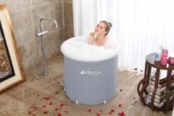 HBKS Zitbad - Bath Bucket - Ice Bath - Dompelbad - Voor Volwassenen En Kinderen - Inclusief Tas - Ijsbad Wim Hof Methode - Inclusief Ijsbad Ebook - Grijs -Badkamer Wijs 1200x800 102