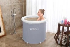 HBKS Zitbad - Bath Bucket - Ice Bath - Dompelbad - Voor Volwassenen En Kinderen - Inclusief Tas - Ijsbad Wim Hof Methode - Inclusief Ijsbad Ebook - Grijs -Badkamer Wijs 1200x800 103