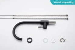 Keuken Kraan - Kraan Wastafelkraan - Kraan Zwart - Badkamerkraan - Inclusief Aansluitmateriaal -Badkamer Wijs 1200x800 142