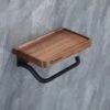 Lopoleis WC Rolhouder – WC-rolhouder – Luxe Toiletrolhouder Walnoothout – Zwart – Zelfklevend – WC Rolhouder Zonder Boren – Toiletrolhouder Met Plankje – WC Rolhouder Zwart – Badkamer Accessoires -Badkamer Wijs 1200x800 15