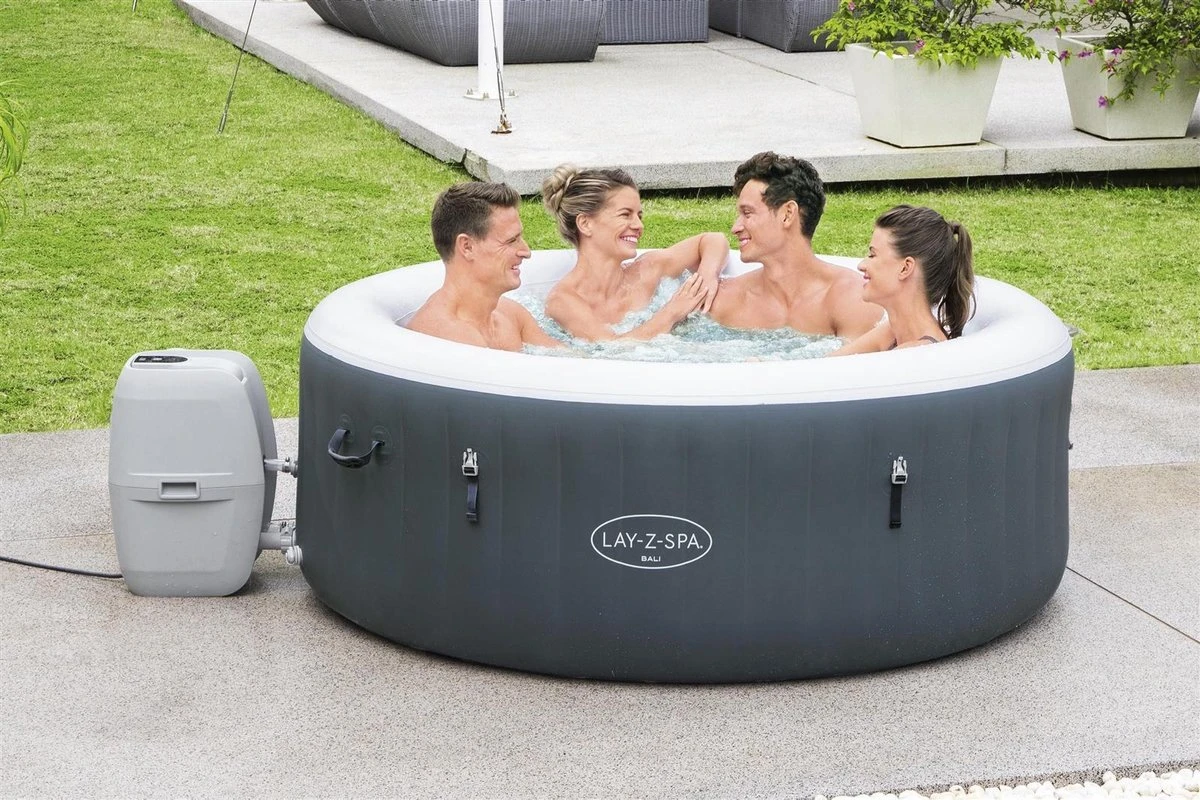 Bestway Lay-Z-Spa Jacuzzi ''Bali Airjet'' Bubbelbad Voor 4 Personen, Inclusief Soft-touch Bedieningspaneel 4 Bestway Lay-Z-Spa Jacuzzi ''Bali Airjet'' Bubbelbad Voor 4 Personen, Inclusief Soft-touch Bedieningspaneel - Afbeelding 2
