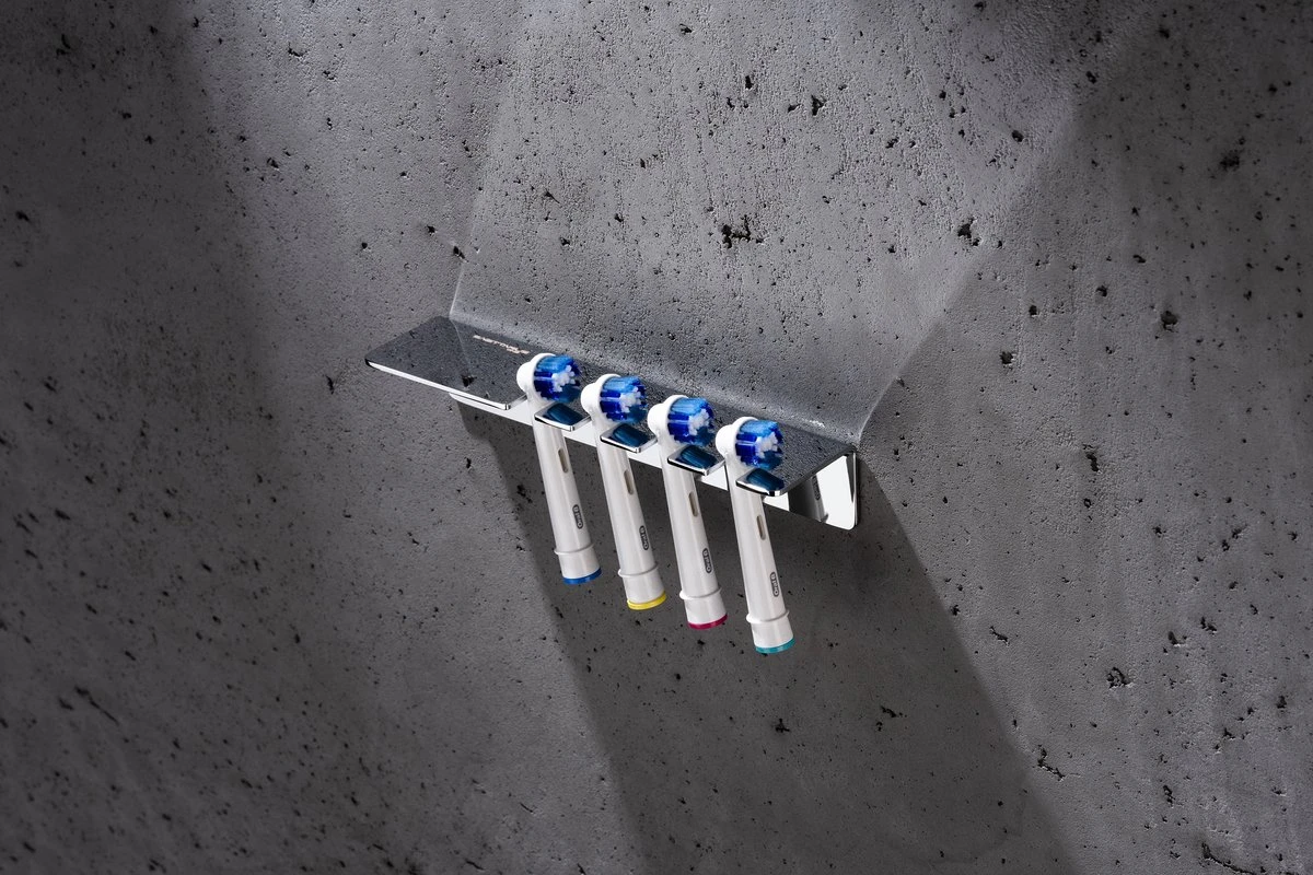 Sagittarius One 40S1 Tandenborstelhouder Chroom | Opzetborstelhouder Zonder Boren | Verchroomd Roestvrij Staal Tandenborstelhouder Hangend | Passend Voor Alle Grote Merken 4 Sagittarius One 40S1 Tandenborstelhouder Chroom | Opzetborstelhouder Zonder Boren | Verchroomd Roestvrij Staal Tandenborstelhouder Hangend | Passend Voor Alle Grote Merken - Afbeelding 2