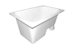 Zitbad Vrijstaand Marinella Rechthoek 65x105x52cm Polypropyleen Mat Wit -Badkamer Wijs 1200x800 9