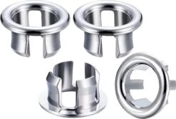 SVH Company Wasbak Overloop Rozet Gootsteen Ring - Rond - Chroom Zilver - 4 Stuks