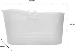 LIFEBATH - Zitbad Mira - Bath Bucket XL - 400L - Ligbad 122 Cm - Wit -Badkamer Wijs 1200x811 3