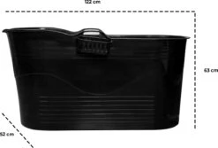 LIFEBATH - Zitbad Mira - Bath Bucket XL - 400L - Ligbad 122 Cm - Zwart 10 LIFEBATH - Zitbad Mira - Bath Bucket XL - 400L - Ligbad 122 Cm - Zwart -Badkamer Wijs 1200x811 4