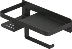 Tiger Caddy - Toiletrolhouder Met Planchet 24 Cm - Zwart -Badkamer Wijs 1200x817 1