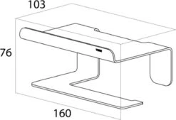 Tiger Colar - Toiletrolhouder Met Planchet - Zwart -Badkamer Wijs 1200x819