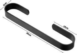 Handdoekrek 30 Cm Zonder Boren - Badkamer - Badkameraccesoires - Badkamermeubel - Handdoekstang - Doucherek - Mat Zwart -Badkamer Wijs 1200x820 4