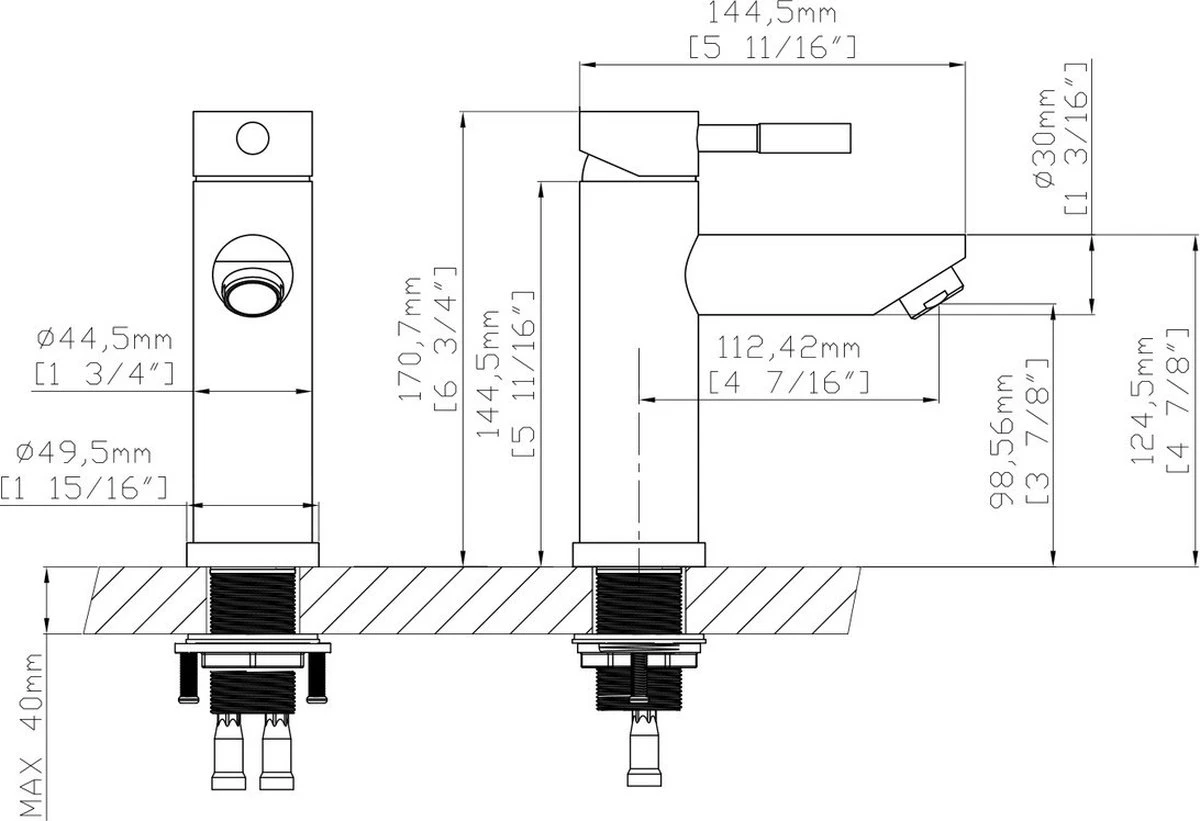 Merkloos Wastafelkraan 8500A - Badkamerkraan - Toiletkraan - Mengkraan - Mat Zwart 10 Merkloos Wastafelkraan 8500A - Badkamerkraan - Toiletkraan - Mengkraan - Mat Zwart - Afbeelding 8