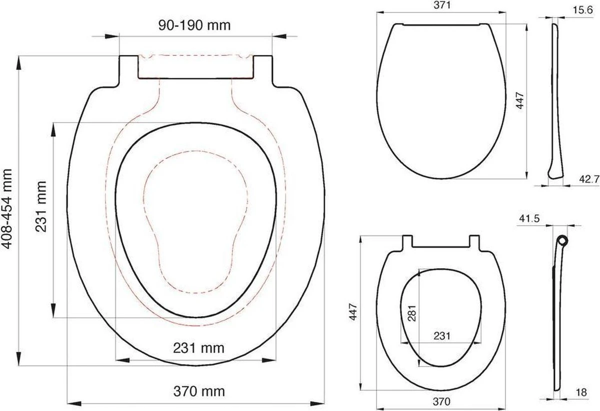 Tiger Tulsa - Toiletbril Met Deksel - WC Bril - Thermoplast Zwart 5 Tiger Tulsa - Toiletbril Met Deksel - WC Bril - Thermoplast Zwart - Afbeelding 3