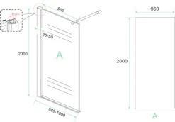 Wiesbaden Eco Inloopdouche + Muurprofiel - 8 Mm Nano - 100 X 200 Cm -Badkamer Wijs 1200x836 2