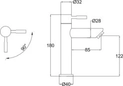 Merkloos Kolding Toiletkraan - Alleen Koud Water - RVS - Hendel-Bediening - Wastafelkraan -Badkamer Wijs 1200x836 5