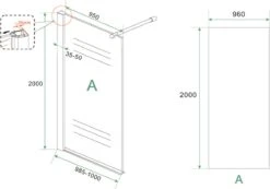 Wiesbaden Eco Inloopdouche + Muurprofiel - 8 Mm Nano - 100 X 200 Cm -Badkamer Wijs 1200x839 5