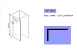 Wiesbaden Eco Inloopdouche + Muurprofiel - 8 Mm Nano - 100 X 200 Cm -Badkamer Wijs 1200x849 1