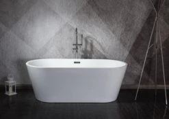 WOON-DISCOUNTER.NL - Design Ligbad Teika 170 - Wit - 170 X 75 X 60 Cm - Vrijstaand - Acryl - Ovaal- 151232