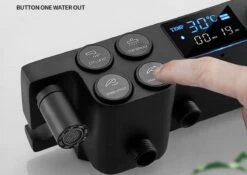 Merkloos Compleet Douchesysteem | ABS Doucheset | Mat Zwarte Hoofddouche En Handdouche | Vierkante Regendouche Voor Badkamer | Verstelbaar | Temperatuur Display | 360° Draaibaar -Badkamer Wijs 1200x850 2