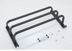 Handdoekrek Zwart - 3 Laags - Inclusief Montagemateriaal - Handdoekrek Badkamer - Handdoekstang -Badkamer Wijs 1200x851