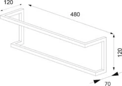 Sealskin Carré - Handdoekrek 48 Cm - Zwart -Badkamer Wijs 1200x852 1
