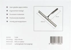 Aquafy Raamwisser RVS - Incl. Douchespons - Douchetrekker Voor Badkamer - Raamwisser Douche - Douchewisser RVS - Luxe Trekker Met Ophanghaak -Badkamer Wijs 1200x852 3