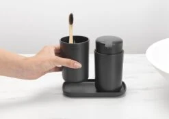 Brabantia ReNew Badkameraccessoires Set - 3-delig - Dark Grey -Badkamer Wijs 1200x852 6