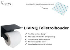 Toiletset Zwart 4-delig - Toiletaccessoireset - Toiletborstelhouder - Toiletrolhouder - Reserverolhouder - Handdoekhaakjes - RVS - Toilet Accessoires Set - Badkamer -Badkamer Wijs 1200x854 7