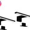 B.K.Licht - Spiegellamp - Set Van 2 - Badkamer - IP44 - L: 30cm - Zwart -Badkamer Wijs 1200x860